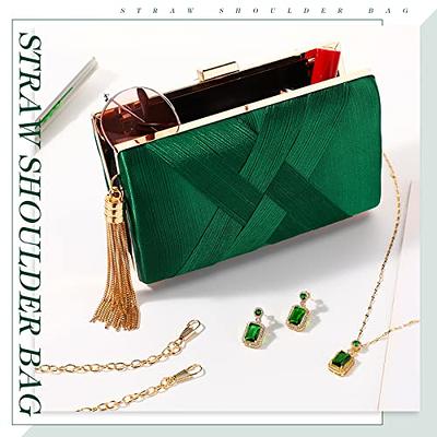 Buy Lotus Green Clutch Bag With Chain from Next USA
