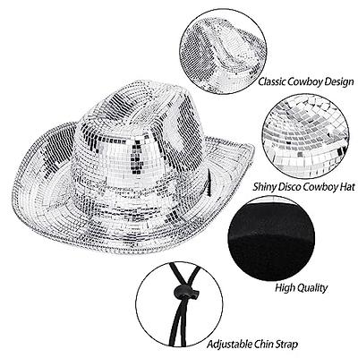 Silver-Disco-Ball-Cowboy-Hat Mirrored Sparkly Cowboy Hat Fun Cosplay Party  Hats Festival Hat for Women and Men - Yahoo Shopping