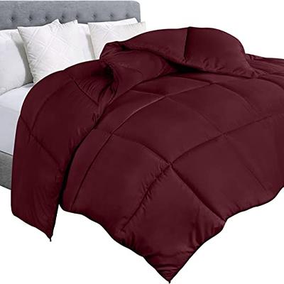 Utopia Bedding Comforter Duvet Insert - Quilted Comforter with Corner Tabs  - Box Stitched Down Alternative Comforter (Queen, Burgundy/Red) - Yahoo  Shopping
