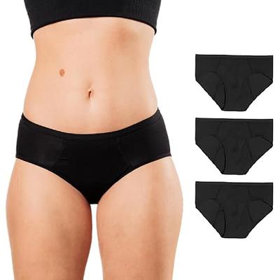 3 Pcs Leak Proof Menstrual Period Panties Cotton Absorb Urinary Briefs  Washable Reusable Women Underwear Plus Size High Waisted Knickers Women