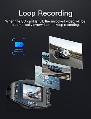 OMBAR Dash Cam 2K Built-in WiFi, Dash Camera for Cars with 0.96 LCD  Display, Car