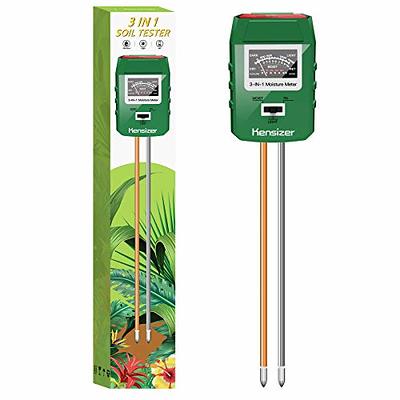 Kensizer Soil Tester, 3-in-1 Soil Moisture/Light/pH Meter