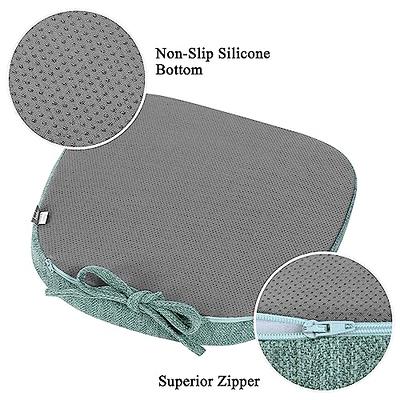 Big Hippo Chair Pads, Memory Foam Chair Seat Cushion Non Slip Rubber Back  Thicken Chair Padding with Elastic Bands for Home Office Chair Outdoor  Seats (Gray - 1pc) 