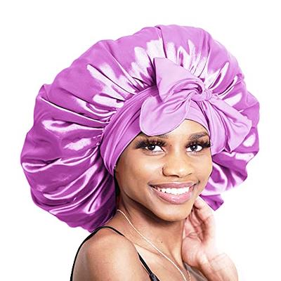 4 Pieces Hair Bonnet for Men Silk Satin Sleep Cap Cover Night Sleeping  Beanie Gifts for Boyfriend, Husband Dad (Black)