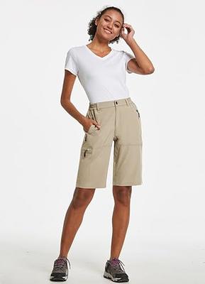 BALEAF Women's Khaki Hiking Long Shorts 10 Inches Quick Dry Stretch with  Pockets UPF 50+ for Golf, Work,Camping Size XL - Yahoo Shopping