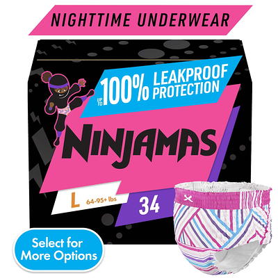 4 sample Pampers ninjamas Bedtime underwear L-XL 64-125 Lbs