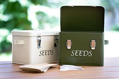 GLOCHYRA Seed Storage Box Garden Seed Packet Storage Organizer Seed Box  with dividers, Comes with 10 Seed envelopes, 10 Plant Labels - Yahoo  Shopping