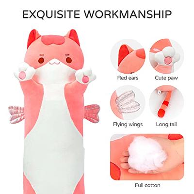 Kawaii White Anime Cat Plushie Super Soft Round Cute Stuffed Animal Kitty  Pillow Gift