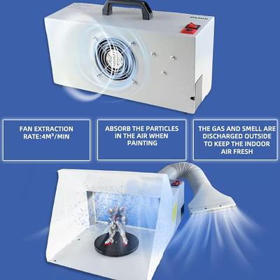 Airbrush Paint Spray Booth Exhaust Fan with Filter Portable Paint