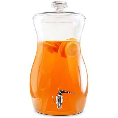 Style Setter Beverage Dispenser w/Stand (Set of 2), 1.5 Gallon Large  Countertop Glass Drink Dispenser w/Spigot, Party Drink Dispenser for Sweet  Tea