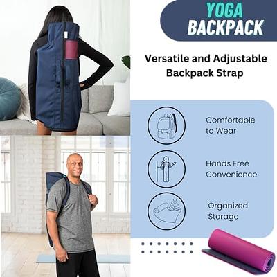 MAGNILAY Blue Large Expandable Yoga Bag for Mat and Blocks -Yoga