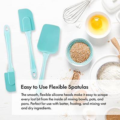 Silicone Spatula Set - Heat Resistant & BPA Free - 4 Piece Nonstick Rubber  Spatula for Cooking, Baking, Mixing, Frosting - Dishwasher Safe Kitchen  Utensils - 9.5 Long 