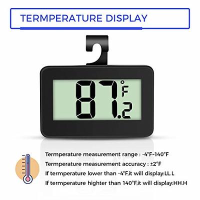 Indoor Fridge Thermometer Freezer Thermometer with High & Low Temperature  Alarm