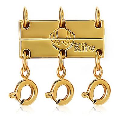 Kire Jewelry Triple Layered Magnetic Necklace Clasp, Perfect for Layering  Necklaces for Women, Gold Plated Jewelry Connector Extender for Necklace  and Bracelet Chain