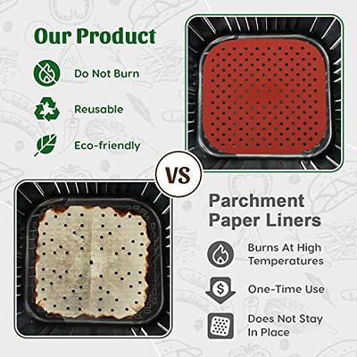 Air Fryer Disposable Paper Liners,100pcs(6.3inch) Air Fryer Paper Liner,Square  Oil Proof Parchment Sheets,Air fryer accessories,Air fryer natural  parchment paper basket bowl for baking food - Yahoo Shopping