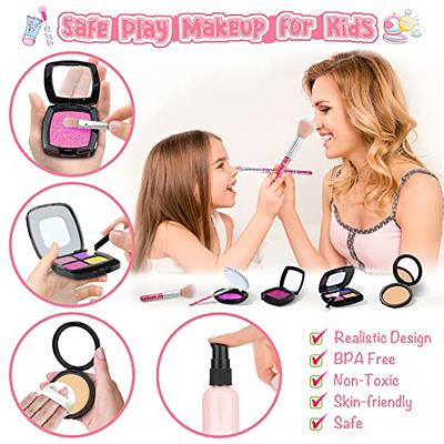 Pretend Makeup Kit for Toddlers Girls, Kids Pretend Play Makeup Set for  Little Girls, Fake Toy