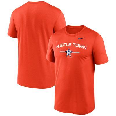 Nike Houston Astros Women's Heathered Orange Tri-Blend 3/4-Sleeve