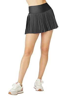 SANTINY Pleated Tennis Skirt for Women with 4 Pockets Women's High