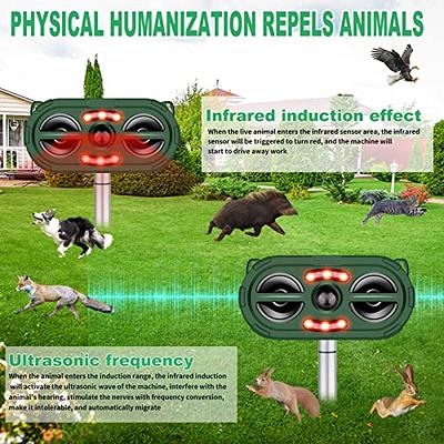 Solar Powered Ultrasonic Pest Repeller For Outdoor Animals With