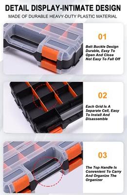 Tool Box （1pc） Tool Organizers Every Tool Boxes There Are 34 Compartment  Organizer Box Great For Tool Storage Storage Bins For Nails And Screws Tool  Case Sizes（12.8x3.14x10.6）Inches - Yahoo Shopping