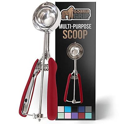 Professional Stainless Steel Ice Cream Scoop Set - 3-Piece Heavy Duty ice  cream Scooper with Comfortable Grip Handle for easy scooping - Cookie Dough