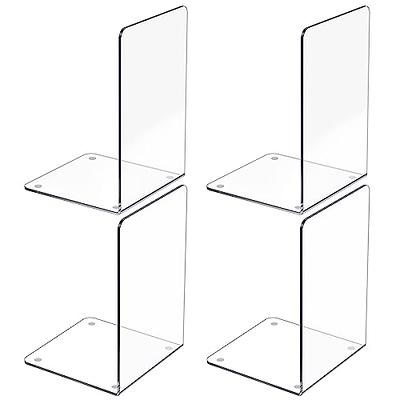 ZOEY Acrylic Book Stand with Ledge Clear Display Easels Plate - 5 Pack  Large Book Holder Easel Stand for Books Display, Music Sheets, Artworks,  CD