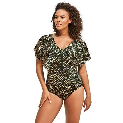 Swim 365 Women's Plus Size Colorblock One-piece Swimsuit With