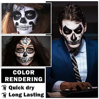 CAHIUYOA White Face Body Paint Makeup Professional Halloween Stage