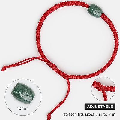 Money Vibes Jade Red String Bracelet | Lunar New Year | Crystal 7-8 (m/lar)