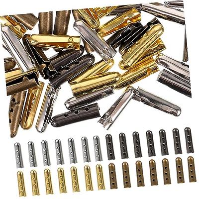 50 Pcs Shoe Lace End Caps DIY Shoelace Buckle Metal Tips Trousers