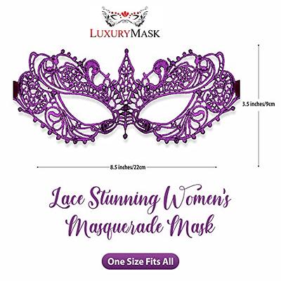 purple female masquerade masks