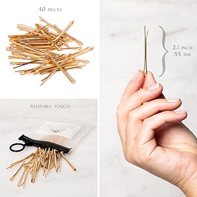 Gold Bobby Pins, 40 pcs, KOKO & KO, Gold Hair Pins, Hair Pins, Flat  Bobby Pins, Blonde Bobby Pins, Styling Hair Jewelry, 2 inch