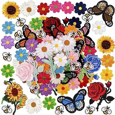 Iron On Patches, Sunflowers for Sewing, DIY Crafts (3 Sizes, 18 Pieces) 