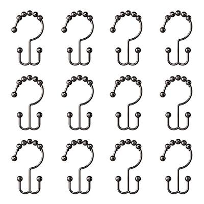 Maytex Shower Curtain Hooks, Shower Curtain Rings, Rust-Resistant  Decorative Double Roller Glide Shower Hooks, Shower Rings for Bathroom  Shower Rods