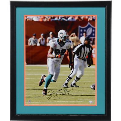 Charles Woodson Oakland Raiders Framed Autographed 20 x 24 In Focus  Photograph with HOF 21 Inscription