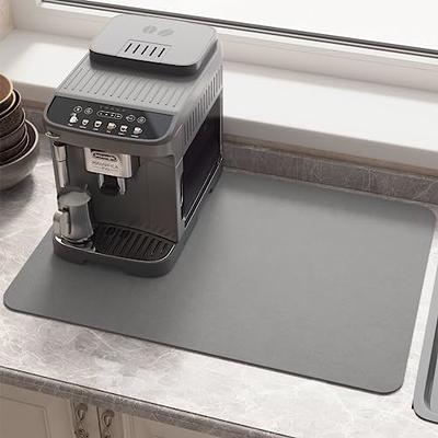 Kraus KDM-10DG Self-Draining Silicone Dish Drying Mat or Trivet for Kitchen Counter in Dark Grey