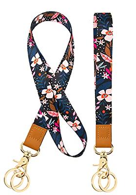 GADIEMKENSD Cool Wrist Lanyard Keychains for Women and Men Cute Genuine  Leather Wristlet Lanyard for Keys Ring Keychain Holder ID Badges Cell Phone  Wallet Pink/Purple/White - Yahoo Shopping