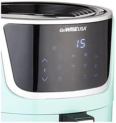 GoWISE USA 7-Quart Electric Air Fryer with Dehydrator, Mint/Silver