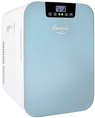 Cooluli 20L Mini Fridge For Bedroom - Car, Office Desk & College Dorm Room  - Glass Front 