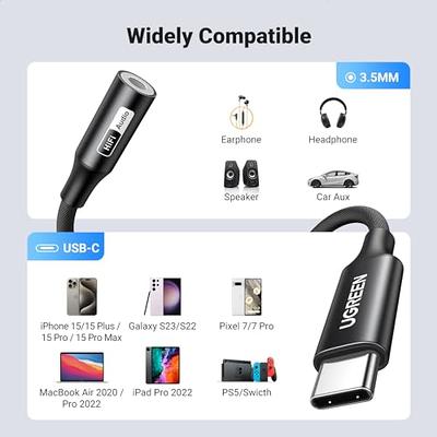  USB-C to Lighting Audio Adapter Cable,USB Type C Male to  Lighting Female Headphones Cable Converter Compatible with iPhone 15/15 Pro/ 15 Plus/15 Pro Max iPad Pro MacBook Samsung Galaxy S23 S22 S21 