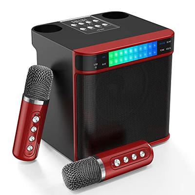  IndeCool Kids Bluetooth Karaoke Machine with 2 Microphones,  Rechargeable Remote Control Wireless Karaoke Speaker Portable Karaoke  Machine Music MP3 Player for Kids Adult Party Gift (Blue) : Musical  Instruments