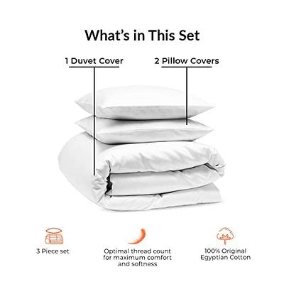 Duvet Cover White Solid 100% Egyptian Cotton 800 TC Luxury 3-Piece