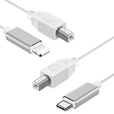GELRHONR USB-C to USB 2.0 B MIDI Adapter,Type C Printer Connector