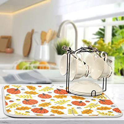 2pcs Dish Drying Mat Microfiber Dishes Drainer Mats Dish Drying Pad - Yahoo  Shopping