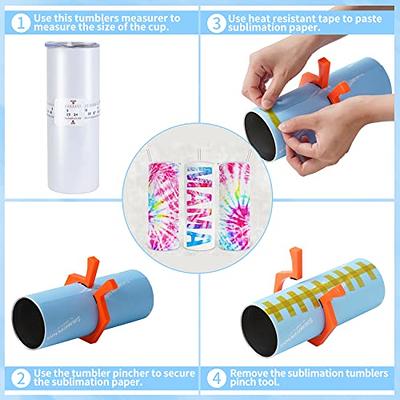 2 Pinch Perfect Clamp and 1 Sublimation Blanks Tumblers Width Measuring  Ruler, Perfect Tool 