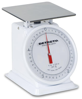 Detecto PT-25 Petite Top Loading Scale with Fixed Dial-25lb Capacity