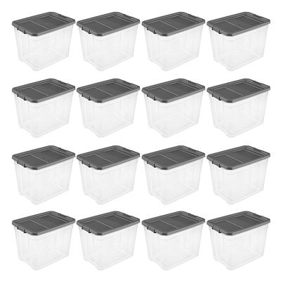 Sterilite Corporation 24-Pack Sterilite Small 3.75-Gallons (15-Quart)  Purple Tote with Latching Lid at