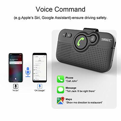 Sunitec Hands Free Bluetooth for Cell Phone Car Kit - Wireless Bluetooth Car Speaker Auto Power on Support Siri Google Assistant