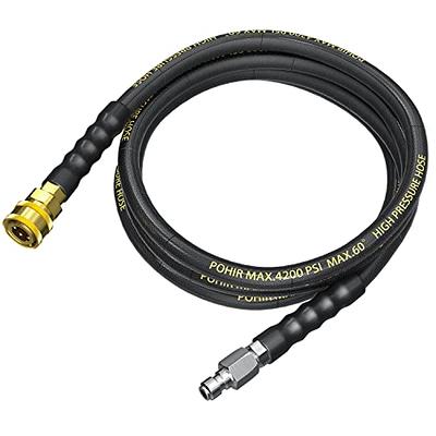 POHIR Pressure Washer Whip Hose 10 FT,Hose Reel Connector Hose for