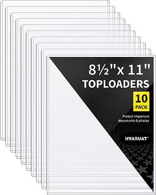 8 Pcs 8 1/2 x 11 Rigid Print Protectors Clear Sheet Protectors Plastic  Paper Page Protectors Hard Plastic Paper Sleeves Rigid Top Loaders Document